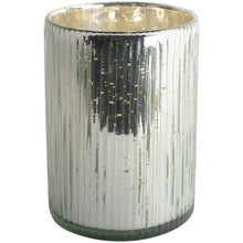 Ribbed Hurricane Glass Vintage Silver - Seconds