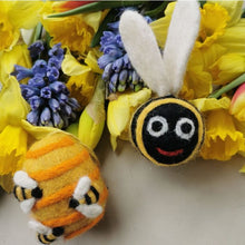Handmade Biodegradable Big Bumblebee Hanging Needle Felt Decoration