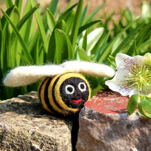 Handmade Biodegradable Big Bumblebee Hanging Needle Felt Decoration