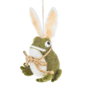 Handmade Felt Easter Toad Hanging Decoration