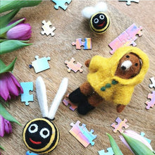 Handmade Biodegradable Big Bumblebee Hanging Needle Felt Decoration