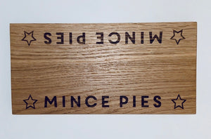 Mince Pies Oak Serving Board
