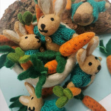 Handmade Felt Rabbit in Cardigan Easter Hanging Decoration