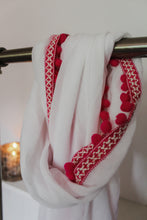 Aztec Pom Pom Scarf