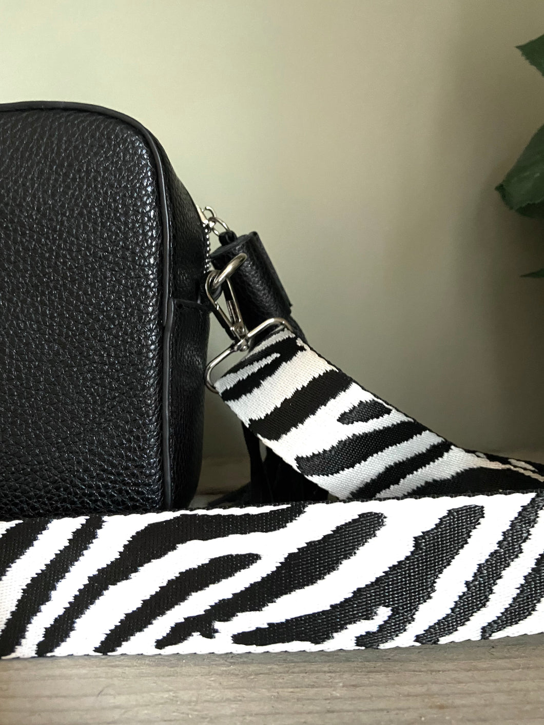 Black & White Zebra Bag Strap
