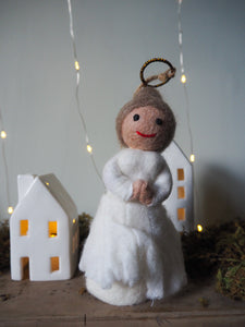 Holly Handmade Felt Christmas Angel Tree Topper