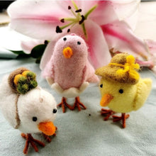 Handmade Needle Felt Chirpy Chicks Hanigng Easter Decoration