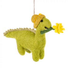 Handmade Felt Daphne Dinosaur Hanging Easter Decoration