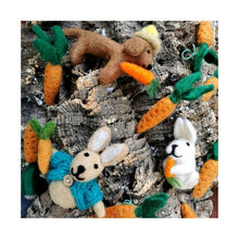 Handmade Felt Rabbit in Cardigan Easter Hanging Decoration