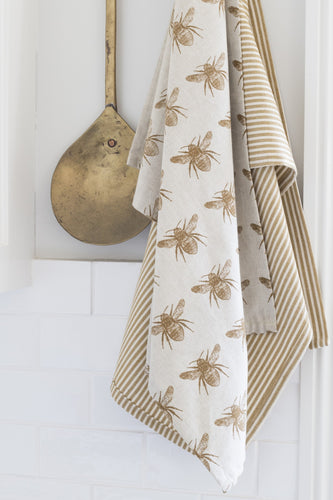 Recycled Honey Bee Tea Towel 2 Pack