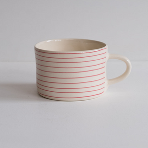 Horizontal Stripe Mug - Rose